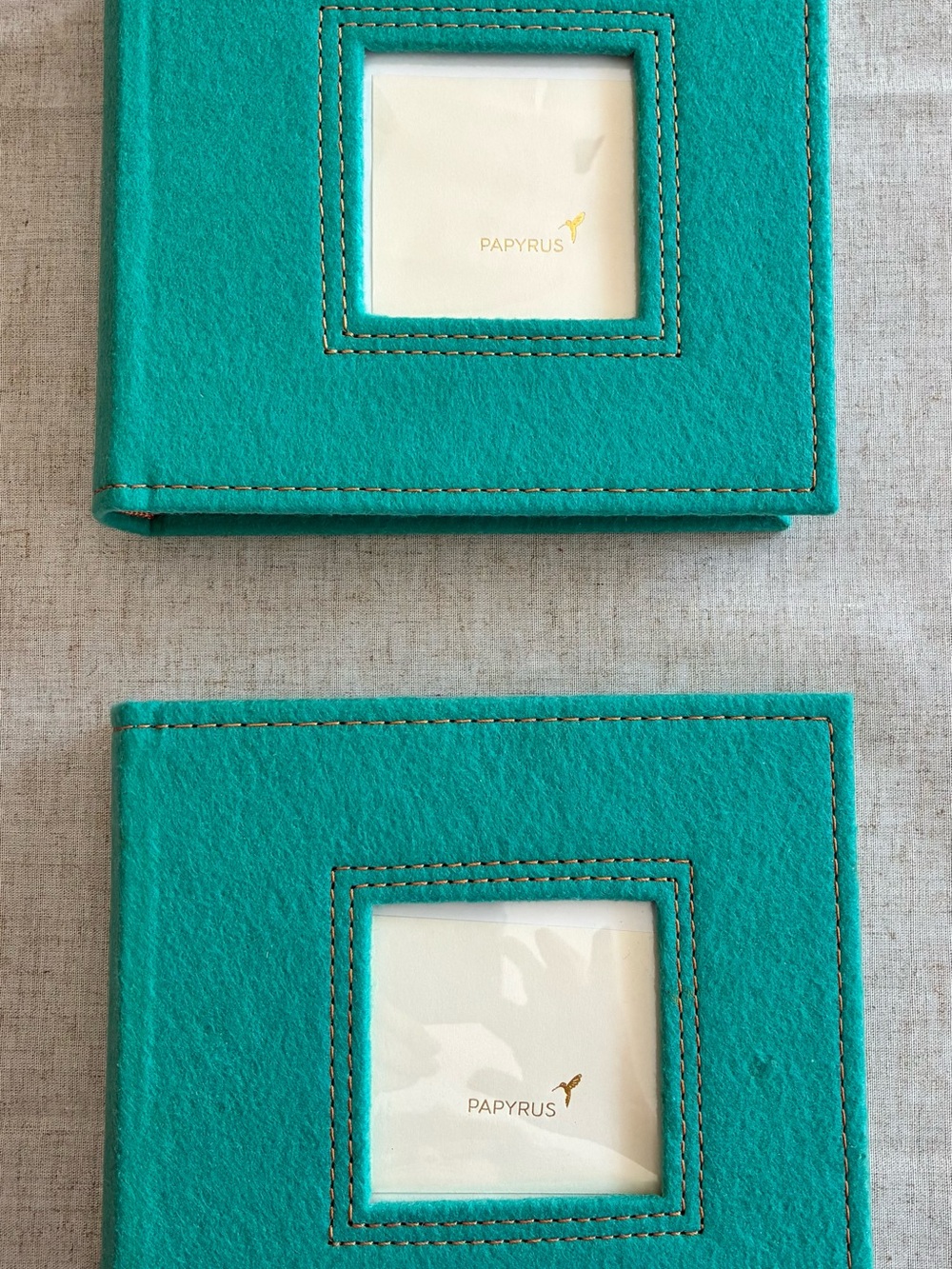 Papyrus Teal Felt Photo Albums - Vibrant Teal Covers